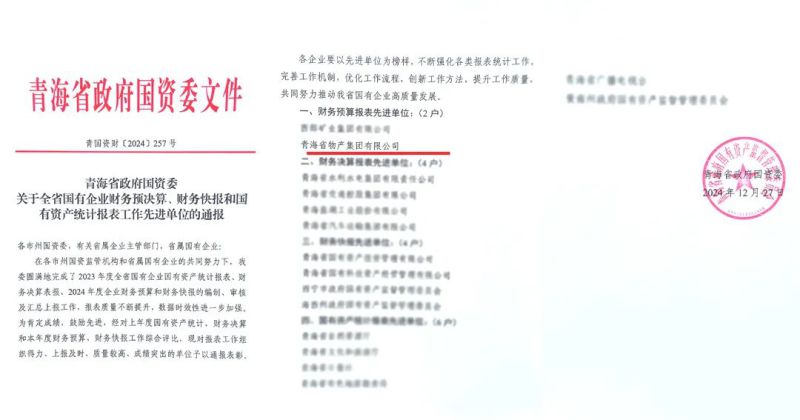 省物產(chǎn)集團榮獲省國資委2024年度財務(wù)預算報表工作先進單位