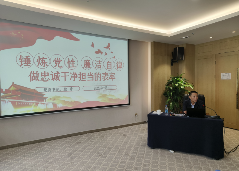 中共青海省臨空經(jīng)濟(jì)區(qū)開(kāi)發(fā)投資有限公司支部委員會(huì)集團(tuán)紀(jì)委書記為臨空開(kāi)投公司黨員干部職工 作主題教育廉政專題黨課